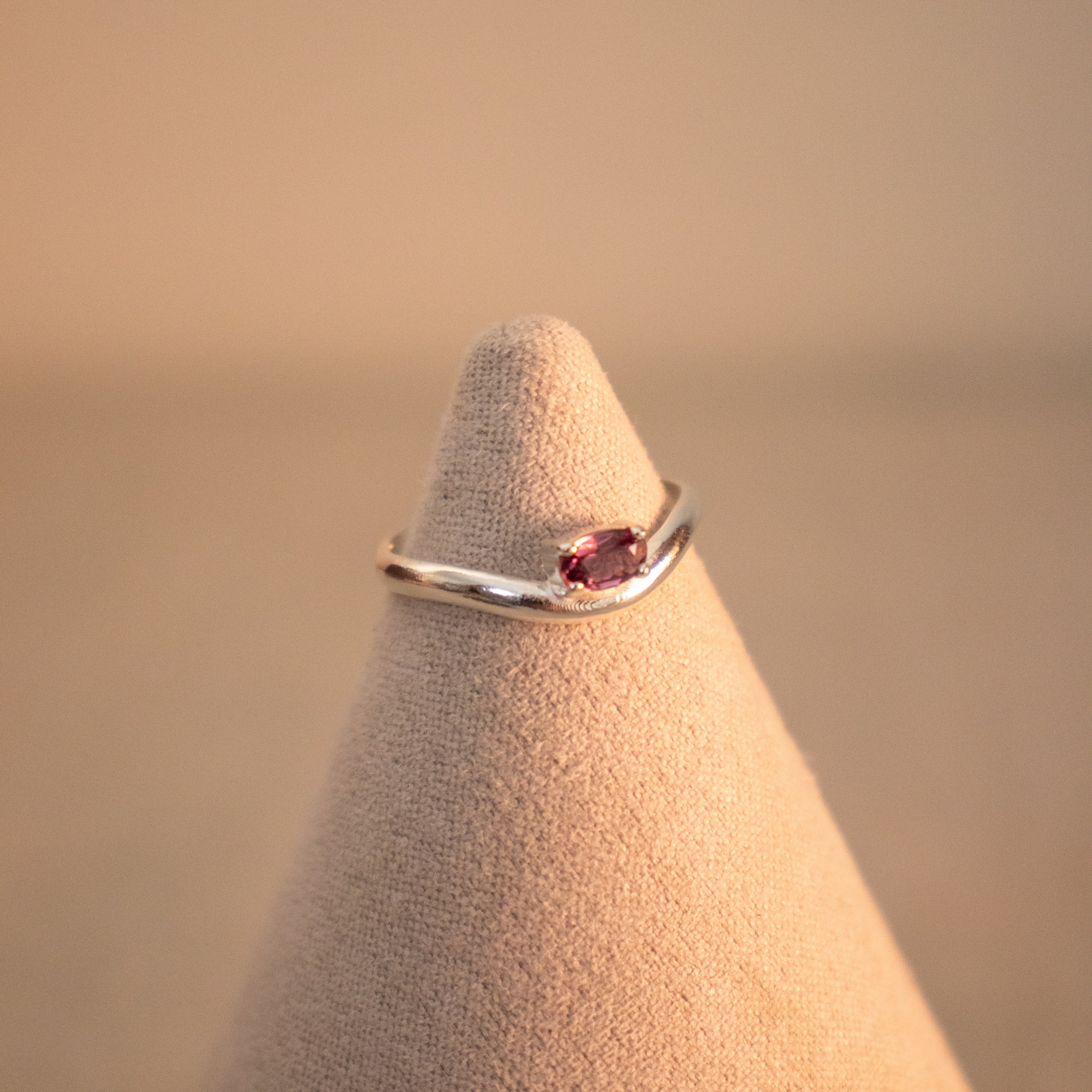 Anel Pink Ring com Turmalina Rosa