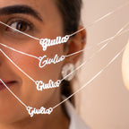 Colar personalizado com nome gravado em prata