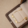 Pulseira bebê personalizada em ouro 18k com nome gravado