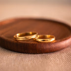 Par de alianças "Nós" em Ouro18k