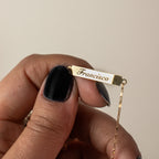 Pulseira bebê personalizada em ouro 18k com nome gravado