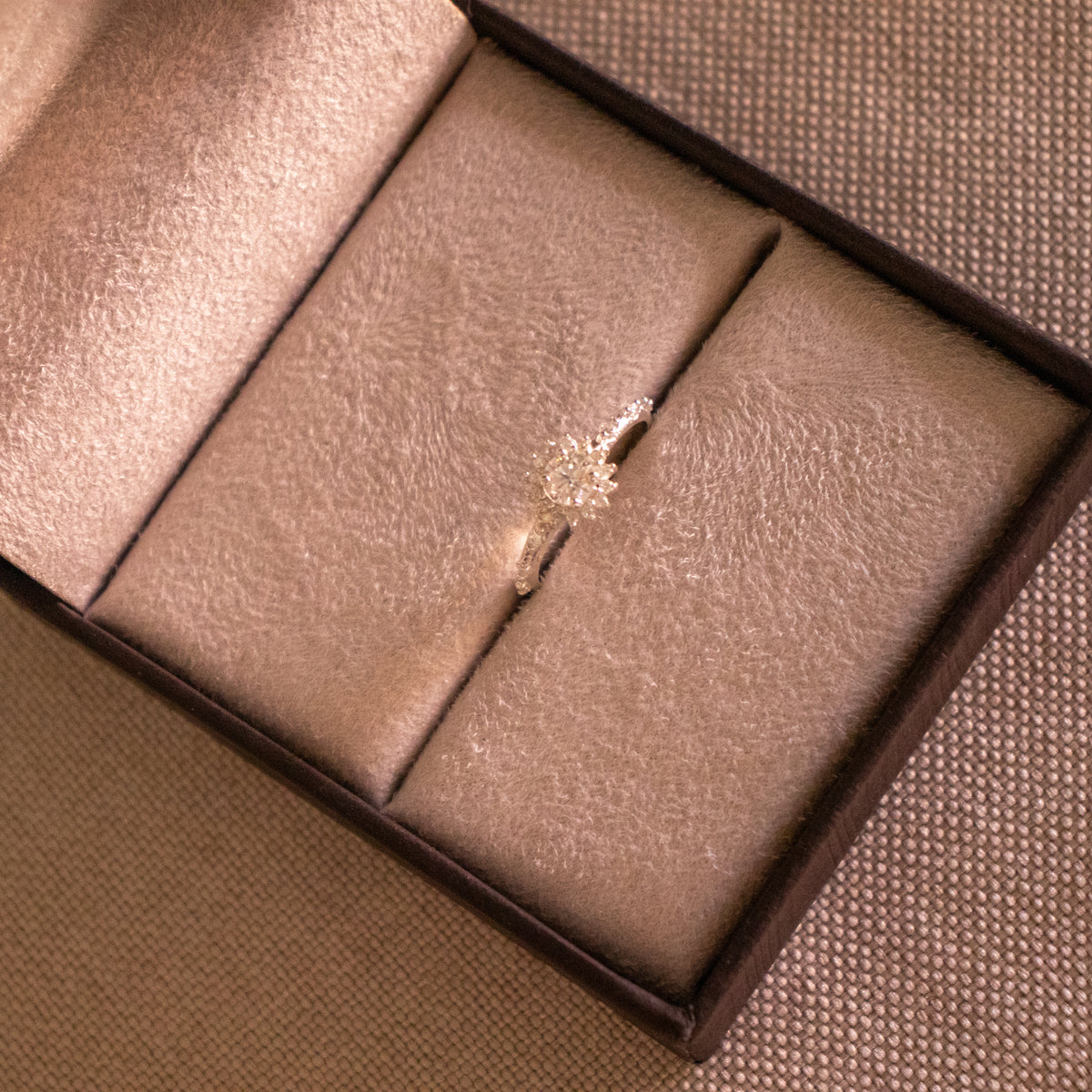Anel de Noivado com Moissanites