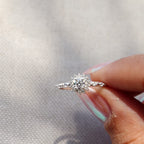 Anel de Noivado com Moissanites