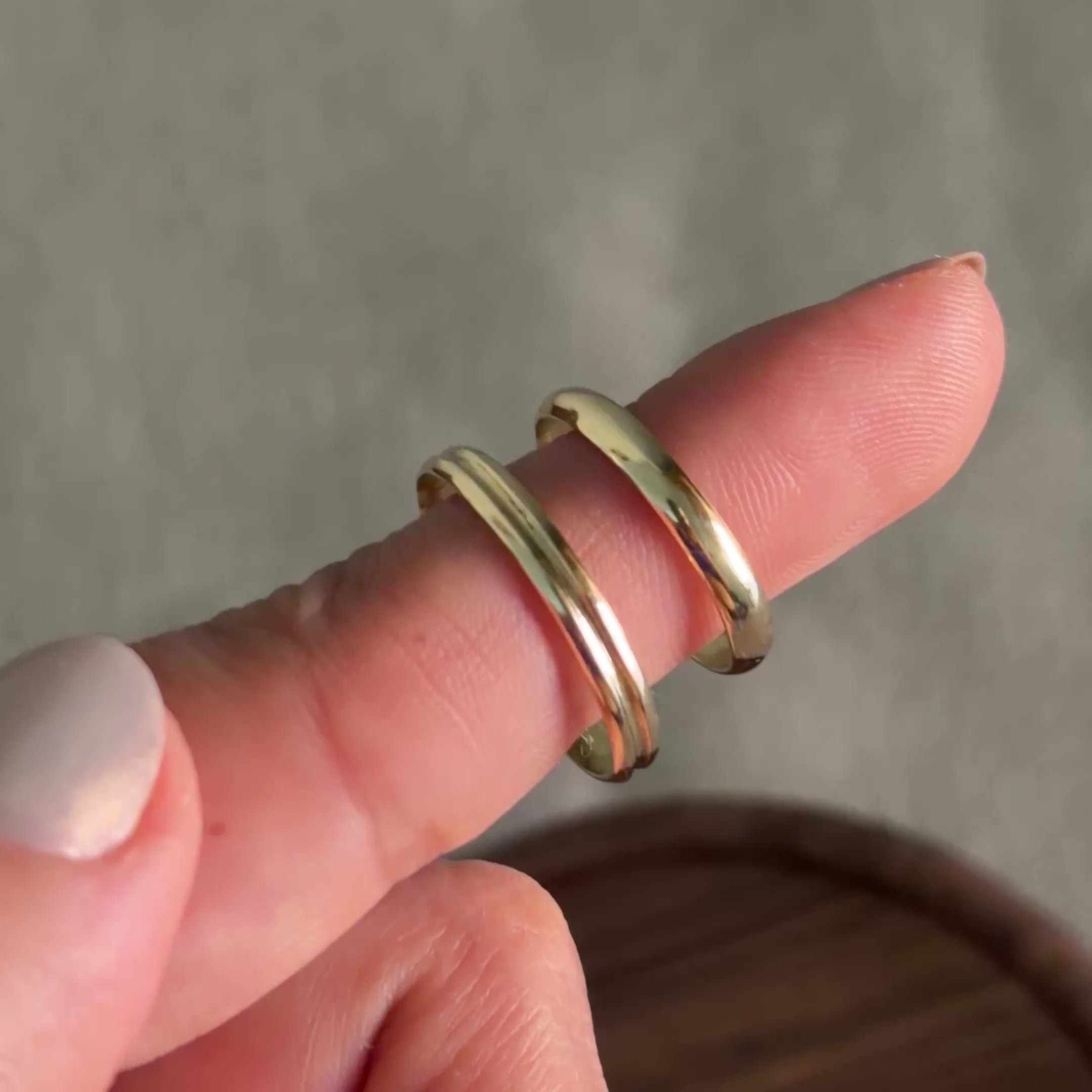 Par de alianças "Nós" em Ouro18k